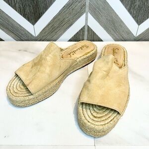 Splendid Franci espadrille mule tan cream size 6.5